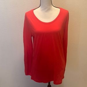 No Boundaries plain red casual long sleeve shirt